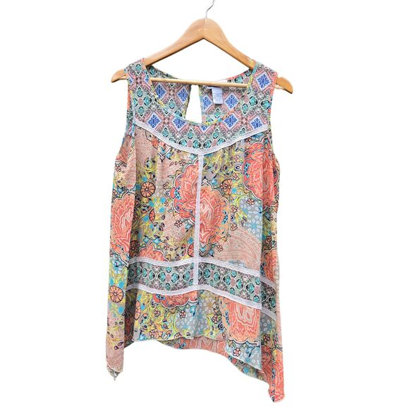 Tops - Y2K Flowy Fairycore Dreamy Bohemian Floral Sleeveless Whimsical Feminine Blouse